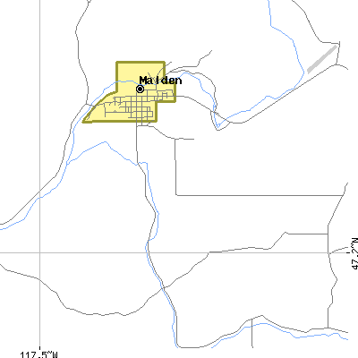 Zip code 99149 close-up map