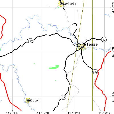 Zip code 99161 close-up map