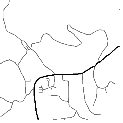 Zip code 95232 close-up map