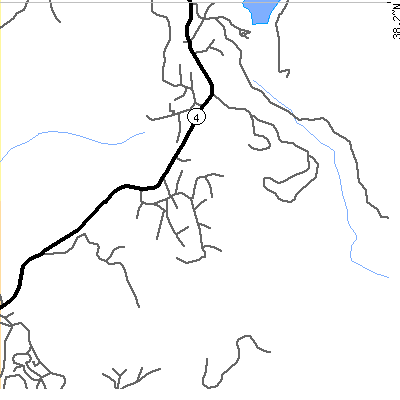 Zip code 95233 close-up map
