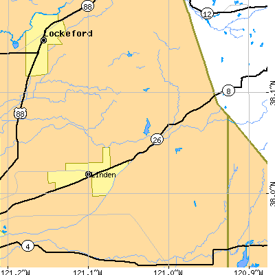 Zip code 95236 close-up map