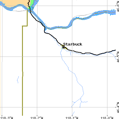 Zip code 99359 close-up map