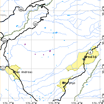 Zip code 95246 close-up map