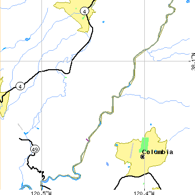 Zip code 95251 close-up map