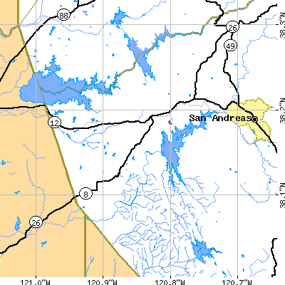 Zip code 95252 close-up map
