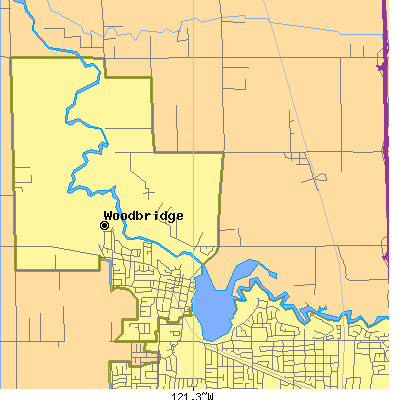 Zip code 95258 close-up map
