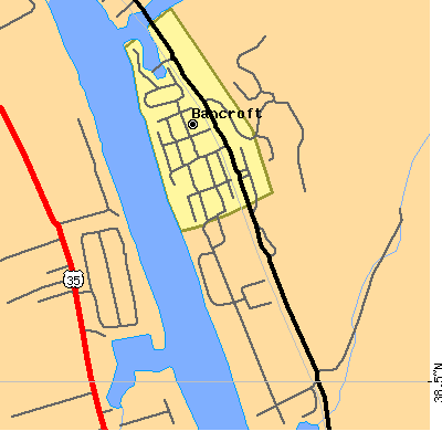 Zip code 25011 close-up map