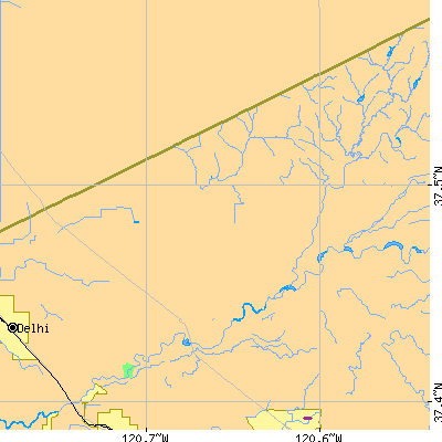 Zip code 95303 close-up map