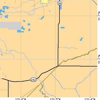 Zip code 95317 close-up map