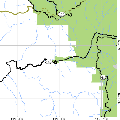 Zip code 95318 close-up map