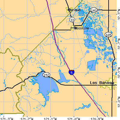 Zip code 95322 close-up map