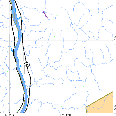 Zip code 25502 close-up map