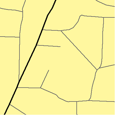 Zip code 25818 close-up map