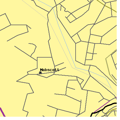 Zip code 25871 close-up map