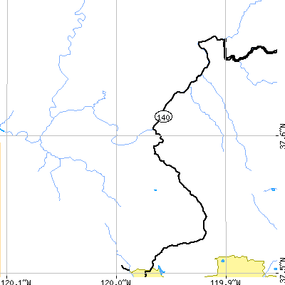 Zip code 95345 close-up map