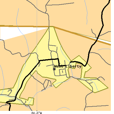 Zip code 26074 close-up map