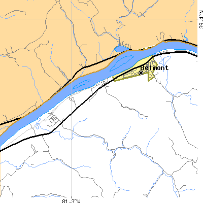 Zip code 26134 close-up map