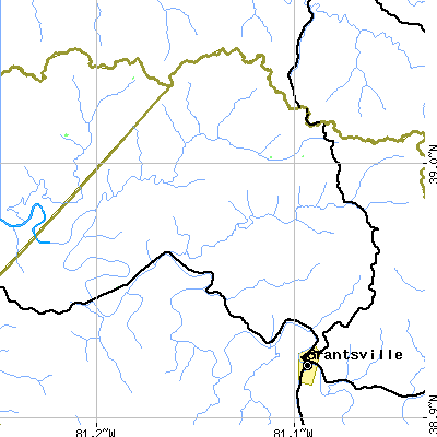 Zip code 26136 close-up map