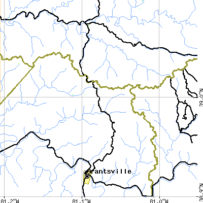Zip code 26137 close-up map