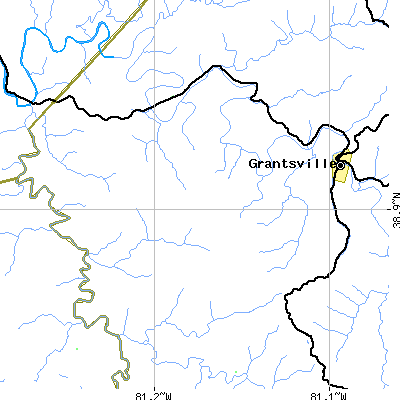 Zip code 26151 close-up map