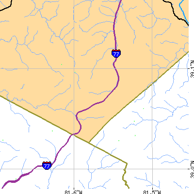 Zip code 26169 close-up map
