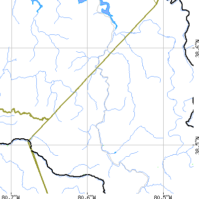 Zip code 26203 close-up map