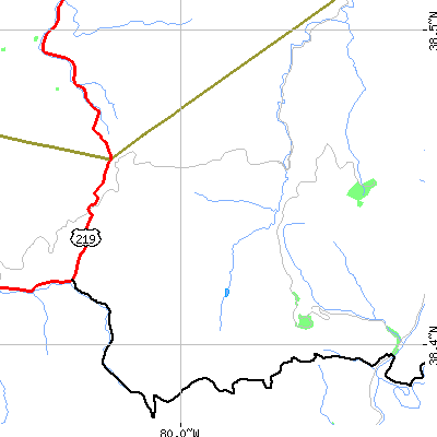 Zip code 26209 close-up map
