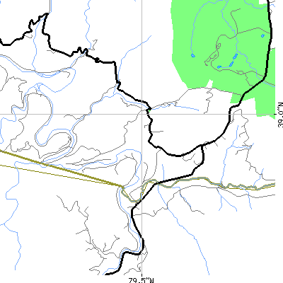 Zip code 26289 close-up map