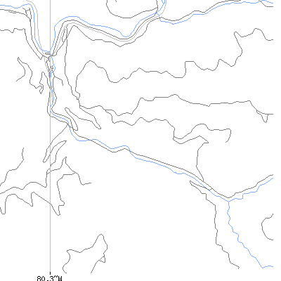Zip code 26298 close-up map