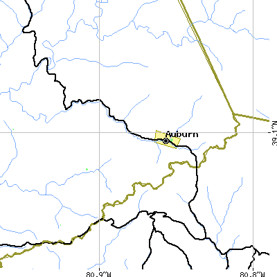 Zip code 26325 close-up map