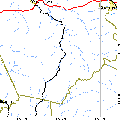 Zip code 26411 close-up map