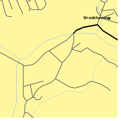 Zip code 26531 close-up map