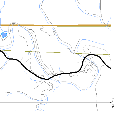 Zip code 26544 close-up map