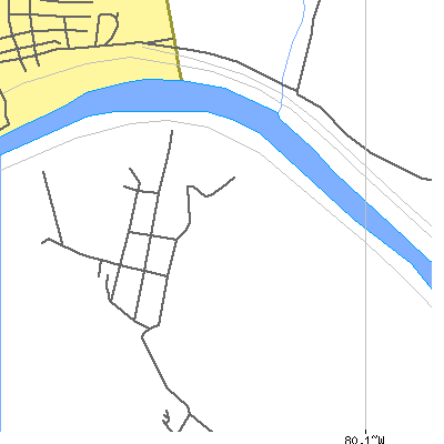 Zip code 26586 close-up map