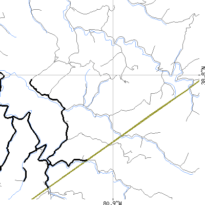 Zip code 26634 close-up map
