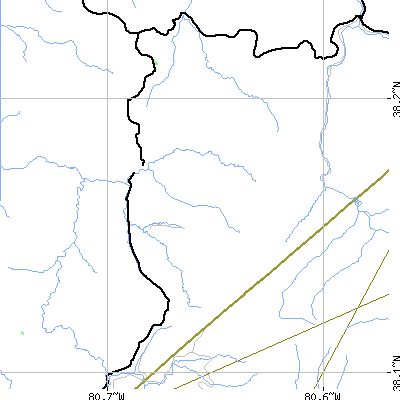 Zip code 26676 close-up map