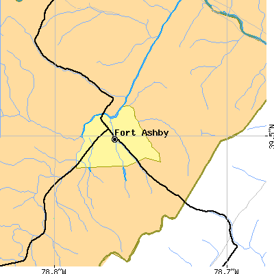 Zip code 26719 close-up map