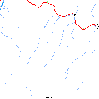 Zip code 26761 close-up map