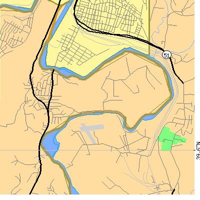 Zip code 26767 close-up map