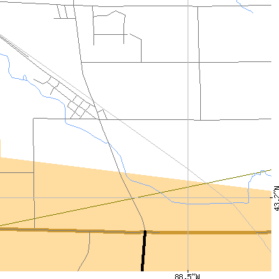 Zip code 53003 close-up map