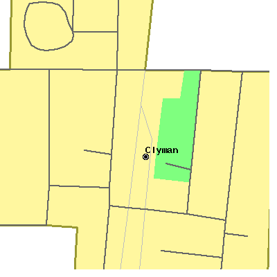 Zip code 53016 close-up map