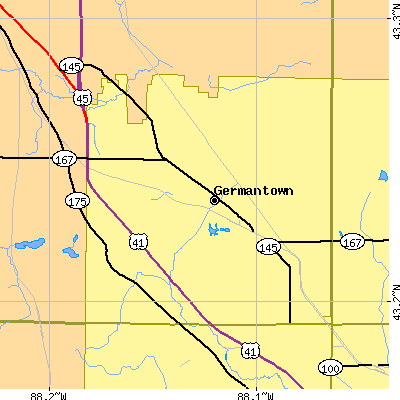 Zip code 53022 close-up map