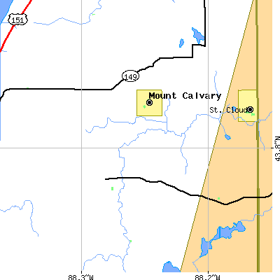 Zip code 53057 close-up map