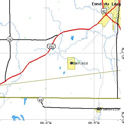 Zip code 53065 close-up map