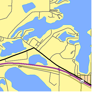Zip code 53069 close-up map