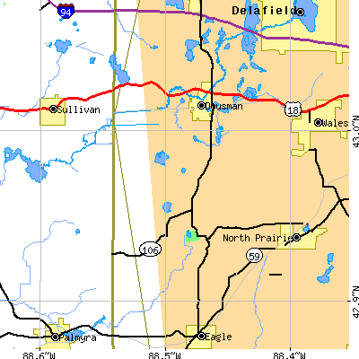 Zip code 53118 close-up map
