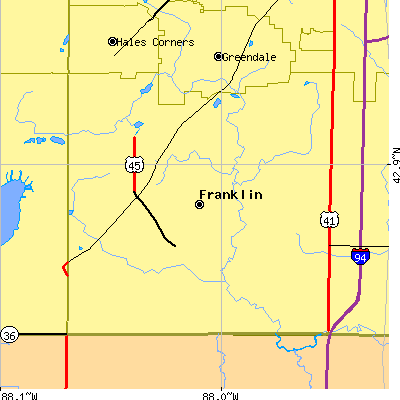 Zip code 53132 close-up map