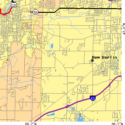 Zip code 53146 close-up map