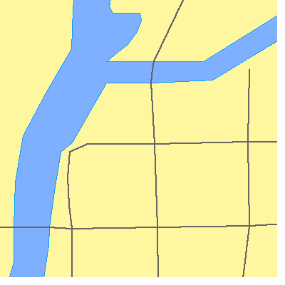 Zip code 53167 close-up map