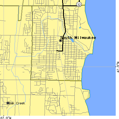 Zip code 53172 close-up map